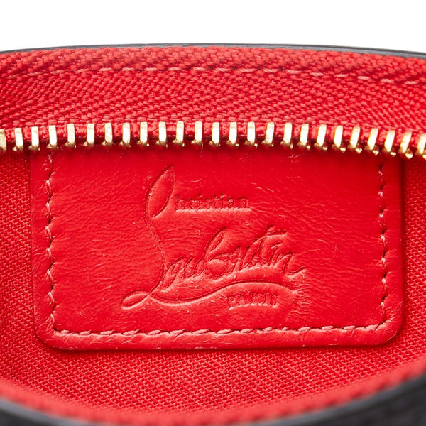 クリスチャンルブタン コインケース 小銭入れ ブラック レッド レザー レディース Christian Louboutin 【中古】