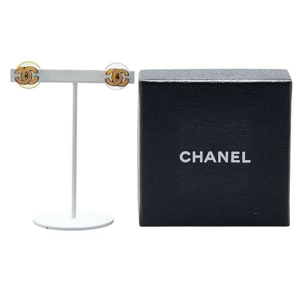 シャネル ココマーク ピアス シルバー ベージュ メタル レディース CHANEL 【中古】