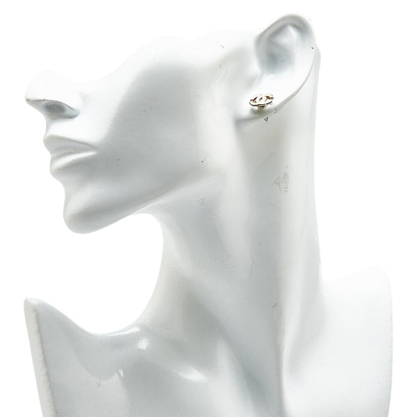 シャネル ココマーク ピアス シルバー ベージュ メタル レディース CHANEL 【中古】