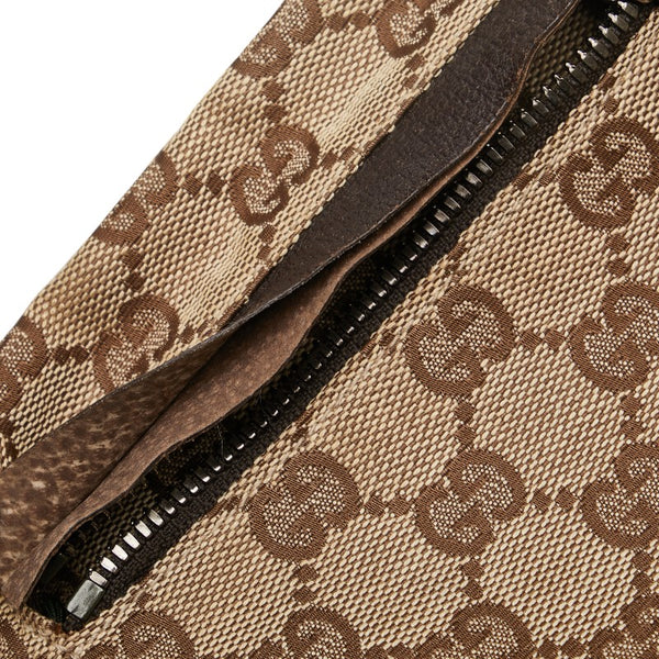 グッチ GGキャンバス ウエストバッグ ボディバッグ 28566 ベージュ ブラウン キャンバス レザー レディース GUCCI 【中古】