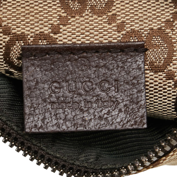 グッチ GGキャンバス ウエストバッグ ボディバッグ 28566 ベージュ ブラウン キャンバス レザー レディース GUCCI 【中古】