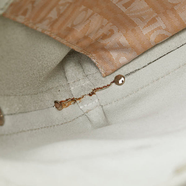 サルヴァトーレフェラガモ ロゴプレート ハンドバッグ ワンショルダーバッグ ホワイト レザー レディース Salvatore Ferragamo 【中古】