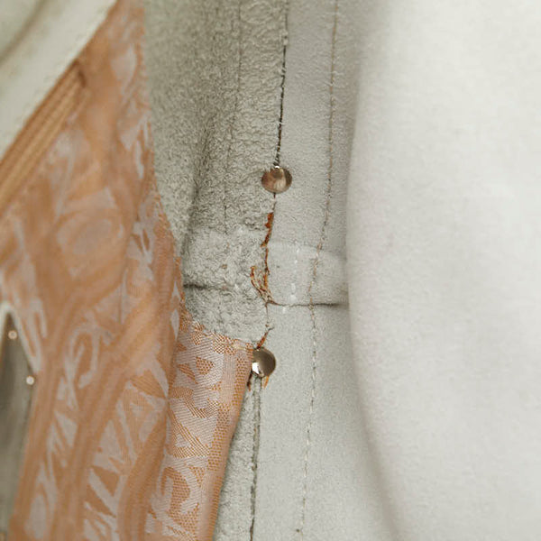 サルヴァトーレフェラガモ ロゴプレート ハンドバッグ ワンショルダーバッグ ホワイト レザー レディース Salvatore Ferragamo 【中古】