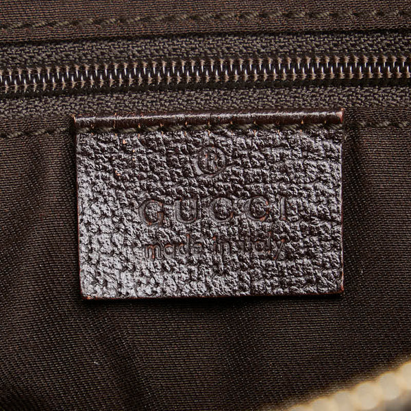 グッチ GGキャンバス アビー ハンドバッグ トートバッグ 141471 ベージュ ブラウン キャンバス レザー レディース GUCCI 【中古】