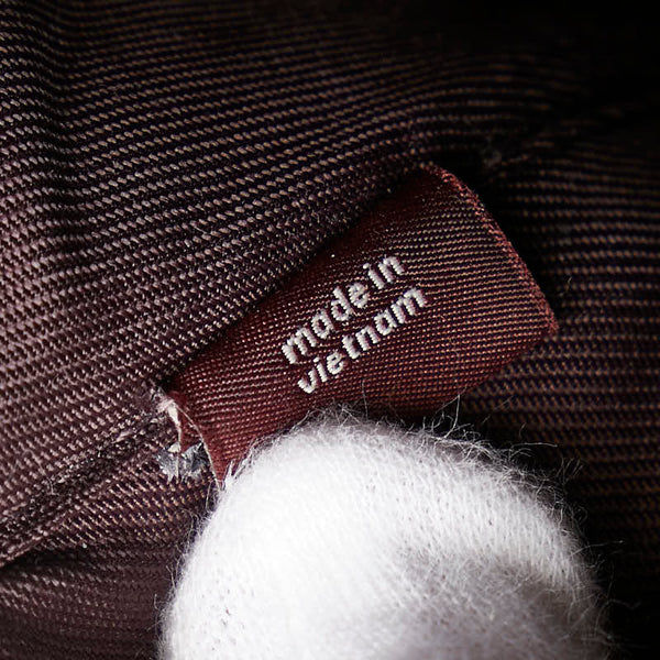 コーチ ロゴ ハンドバッグ トートバッグ 52547 ブラック レザー レディース COACH 【中古】