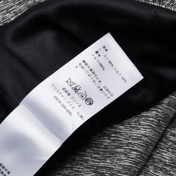 ディオール Vネック 半袖ワンピース サイズ:40 グレー レーヨン シルク レディース Dior 【中古】