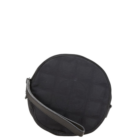 シャネル ニュートラベルライン ココマーク ポーチ ブラック ナイロン レザー レディース CHANEL 【中古】