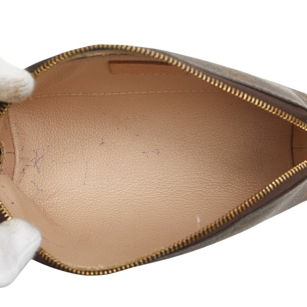 ルイ ヴィトン モノグラム ポシェット コスメティック ポーチ 化粧ポーチ M47515 ブラウン PVC レザー レディース LOUIS VUITTON 【中古】