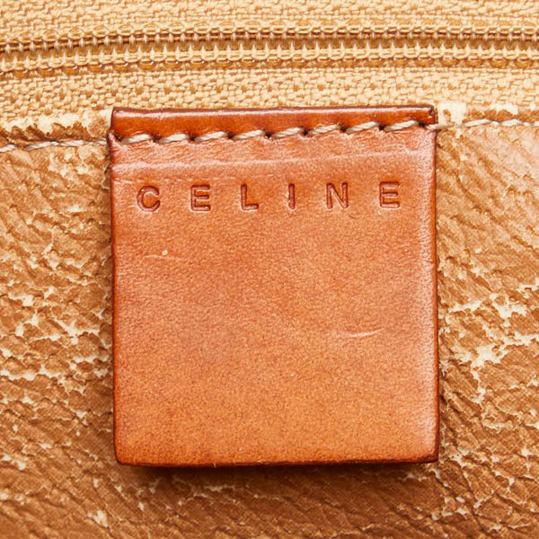 セリーヌ マカダム トートバッグ ブラウン PVC レザー レディース CELINE 【中古】