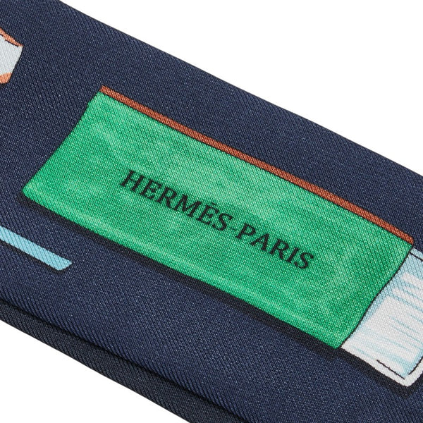 エルメス ツイリー In the Pocket イン ザ ポケット スカーフ ネイビー マルチカラー シルク レディース HERMES 【中古】