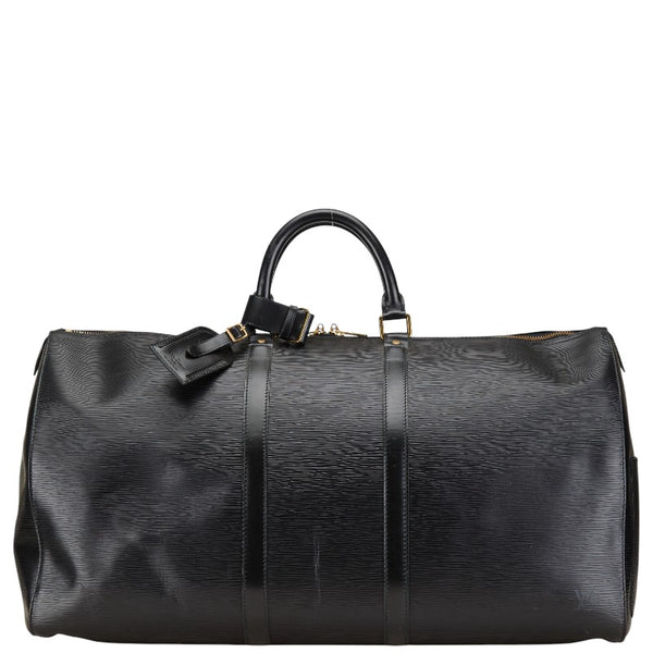 ルイ ヴィトン エピ キーポル55 ボストンバッグ トラベルバッグ M59052 ノワール ブラック レザー レディース LOUIS VUITTON 【中古】