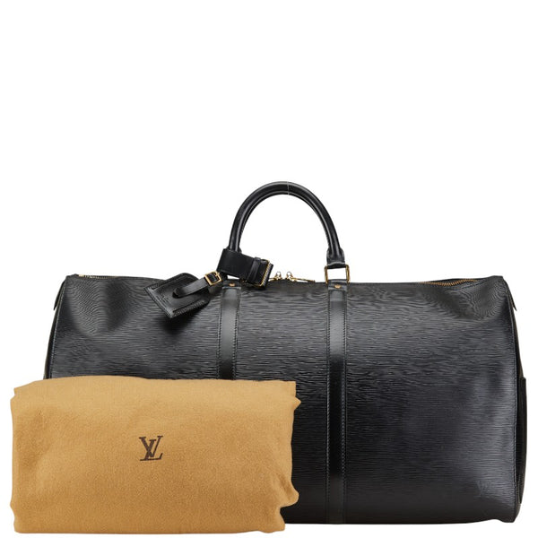 ルイ ヴィトン エピ キーポル55 ボストンバッグ トラベルバッグ M59052 ノワール ブラック レザー レディース LOUIS VUITTON 【中古】