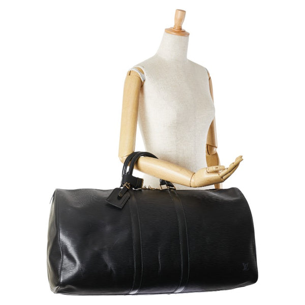 ルイ ヴィトン エピ キーポル55 ボストンバッグ トラベルバッグ M59052 ノワール ブラック レザー レディース LOUIS VUITTON 【中古】