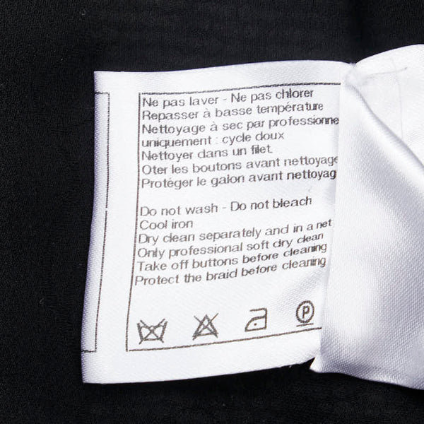 シャネル ツイード ノーカラージャケット ココマークボタン ジャケット スカート セットアップ サイズ：40 ブラック ホワイト ナイロン シルク ポリウレタン レディース CHANEL 【中古】