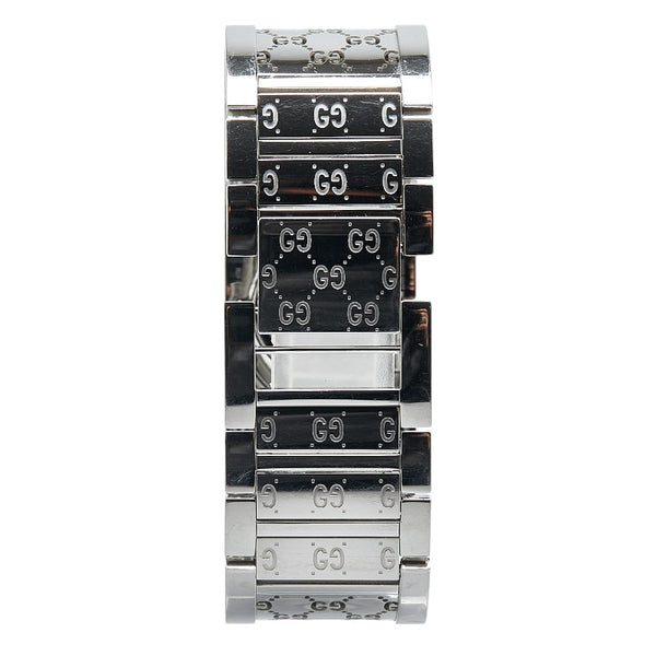 グッチ トワール 112 バングルウォッチ 腕時計 クオーツ ブラウン文字盤 ステンレススチール レディース GUCCI 【中古】