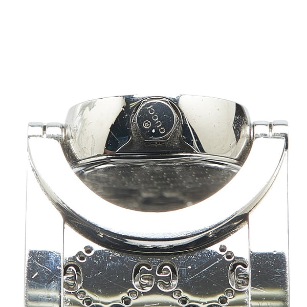 グッチ トワール 112 バングルウォッチ 腕時計 クオーツ ブラウン文字盤 ステンレススチール レディース GUCCI 【中古】