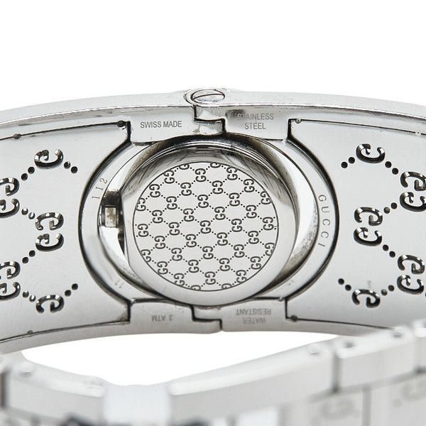 グッチ トワール 112 バングルウォッチ 腕時計 クオーツ ブラウン文字盤 ステンレススチール レディース GUCCI 【中古】