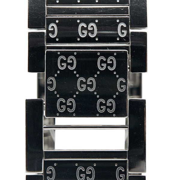 グッチ トワール 112 バングルウォッチ 腕時計 クオーツ ブラウン文字盤 ステンレススチール レディース GUCCI 【中古】