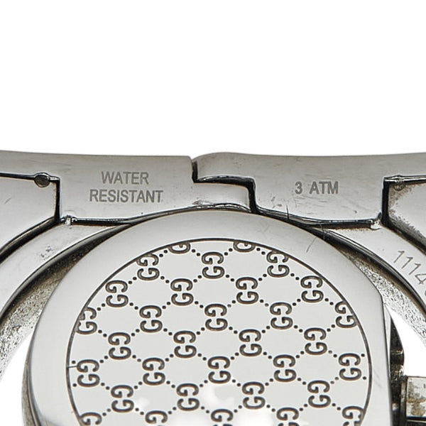 グッチ トワール 112 バングルウォッチ 腕時計 クオーツ ブラウン文字盤 ステンレススチール レディース GUCCI 【中古】