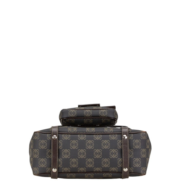 ロエベ アナグラム ハンドバッグ トートバッグ ブラウン PVC レザー レディース LOEWE 【中古】