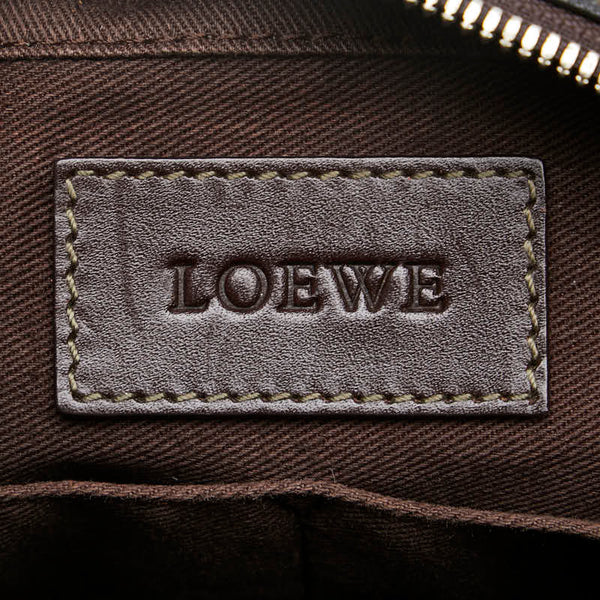 ロエベ アナグラム ハンドバッグ トートバッグ ブラウン PVC レザー レディース LOEWE 【中古】