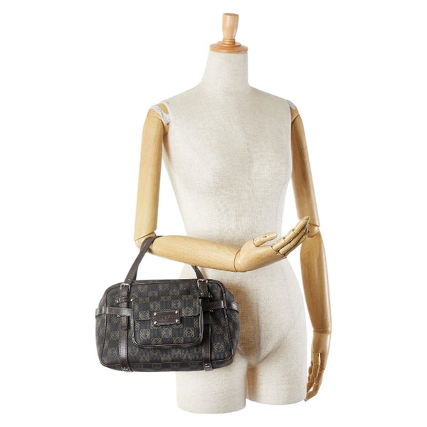 ロエベ アナグラム ハンドバッグ トートバッグ ブラウン PVC レザー レディース LOEWE 【中古】