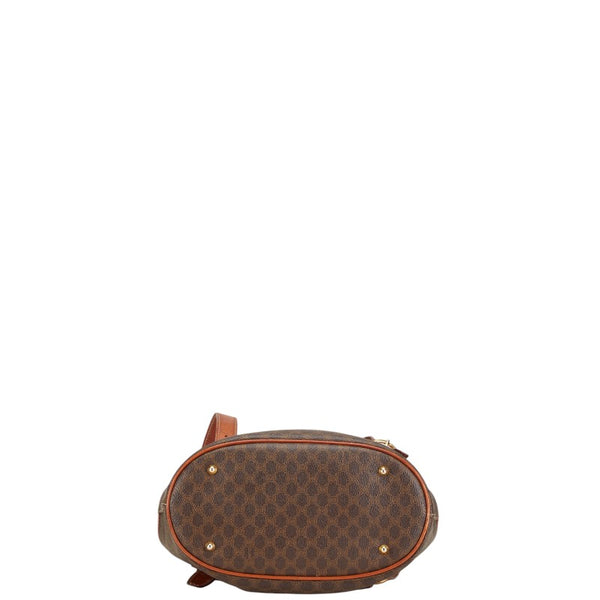 セリーヌ マカダム トートバッグ ショルダーバッグ ブラウン PVC レザー レディース CELINE 【中古】