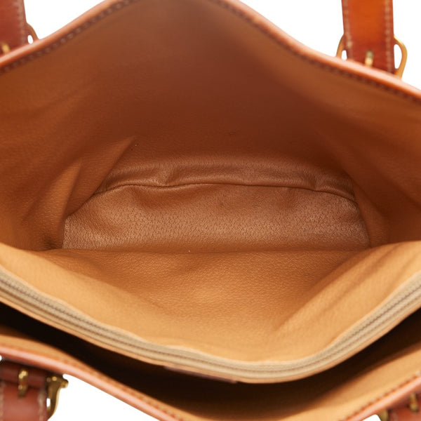 セリーヌ マカダム トートバッグ ショルダーバッグ ブラウン PVC レザー レディース CELINE 【中古】