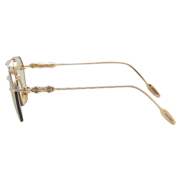 クロムハーツ FLUID フルイド フィリグリー モチーフ サングラス ゴールド イエロー メッキ メンズ CHROME HEARTS 【中古】