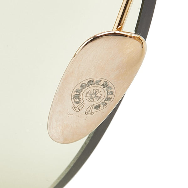 クロムハーツ FLUID フルイド フィリグリー モチーフ サングラス ゴールド イエロー メッキ メンズ CHROME HEARTS 【中古】