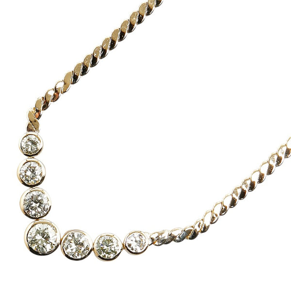 K18YG イエローゴールド ダイヤ1.00ct ネックレス レディース 【中古】