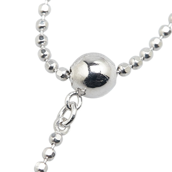 K18WG ホワイトゴールド ダイヤ0.05ct ハート モチーフ ブレスレット レディース 【中古】