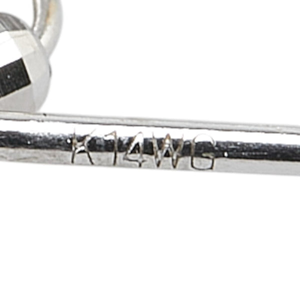 K14WG ホワイトゴールド パール8.1mm ピアス レディース 【中古】