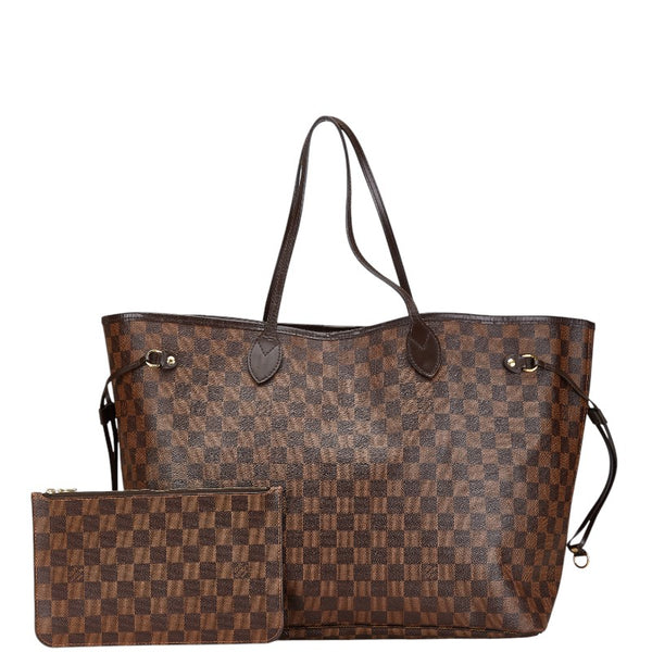 ルイ ヴィトン ダミエ ネヴァーフルGM トートバッグ N41357 ブラウン PVC レザー レディース LOUIS VUITTON 【中古】