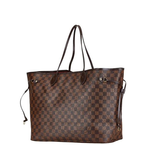 ルイ ヴィトン ダミエ ネヴァーフルGM トートバッグ N41357 ブラウン PVC レザー レディース LOUIS VUITTON 【中古】