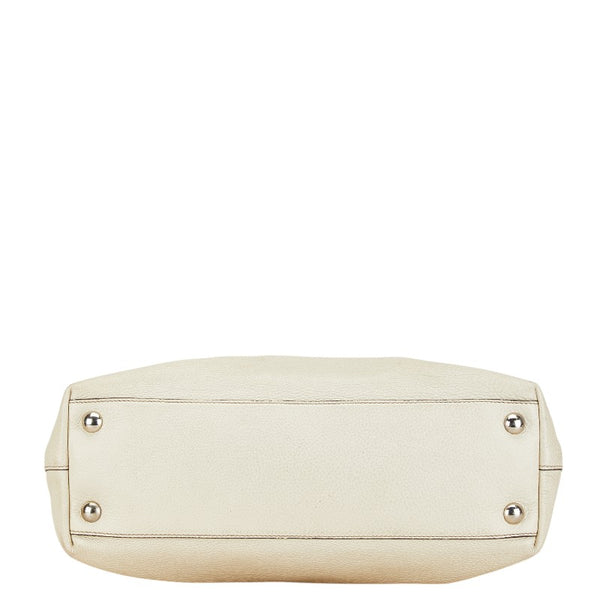 グッチ ソーホー インターロッキングG ハンドバッグ ショルダーバッグ 2WAY 368602 ホワイト レザー レディース GUCCI 【中古】