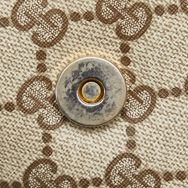 グッチ オールドグッチ GGスプリーム クラッチバッグ セカンドバッグ ベージュ ブラウン PVC レザー メンズ GUCCI 【中古】