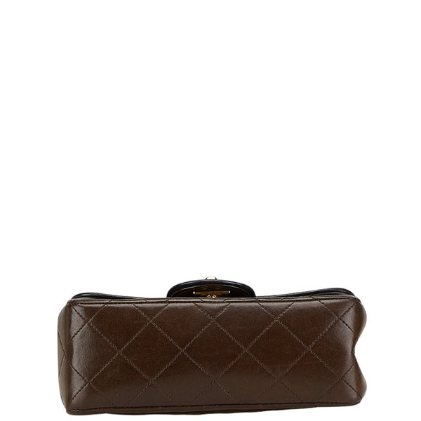 シャネル ミニマトラッセ ココマーク チェーン ショルダーバッグ  ブラウン ラムスキン レディース CHANEL 【中古】