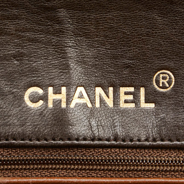 シャネル ミニマトラッセ ココマーク チェーン ショルダーバッグ  ブラウン ラムスキン レディース CHANEL 【中古】