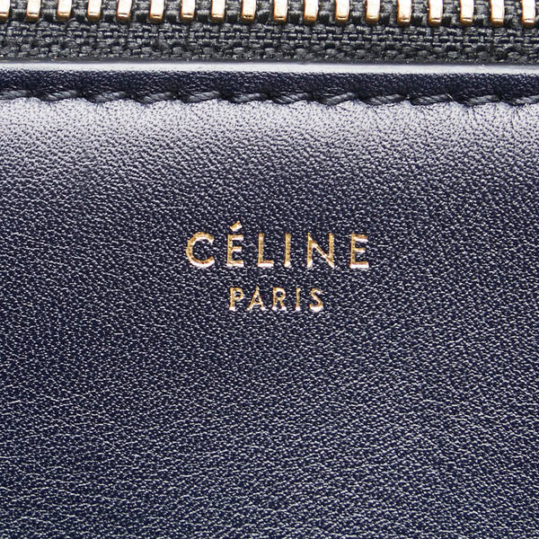 セリーヌ エッジ ラージ ハンドバッグ トートバッグ ブラック レザー レディース CELINE 【中古】