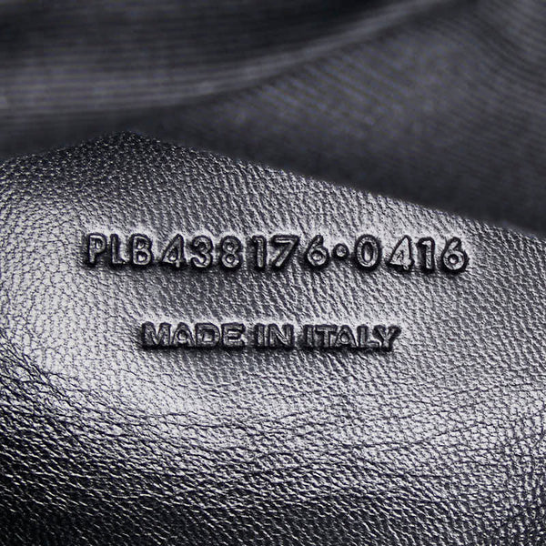 サンローラン クロコ型押し ウェストハリウッド YSLロゴ 斜め掛け チェーン ショルダーバッグ 574106 ブラック レザー レディース SAINT LAURENT 【中古】