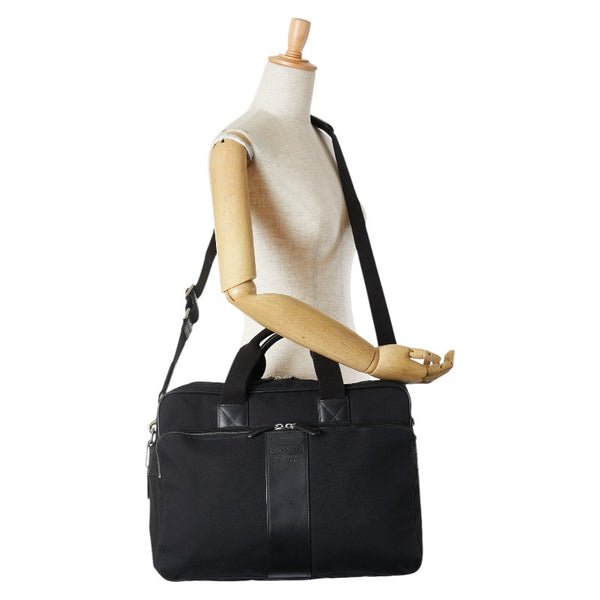 コーチ ビジネスバッグ ショルダーバッグ 2WAY 6408 ブラック ナイロン レザー メンズ COACH 【中古】