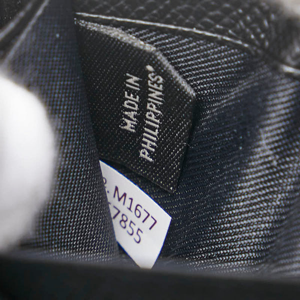 コーチ ダブルジップ コインケース F57855 ブラック レザー レディース COACH 【中古】