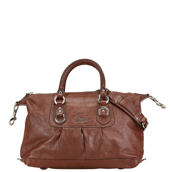 コーチ ハンドバッグ ショルダーバッグ 2WAY F15445 ブラウン レザー レディース COACH 【中古】