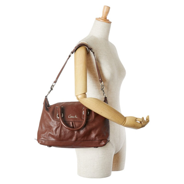 コーチ ハンドバッグ ショルダーバッグ 2WAY F15445 ブラウン レザー レディース COACH 【中古】