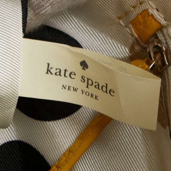 ケイトスペード バイカラー ハンドバッグ ショルダーバッグ 2WAY ベージュ イエロー レザー レディース Kate Spade 【中古】