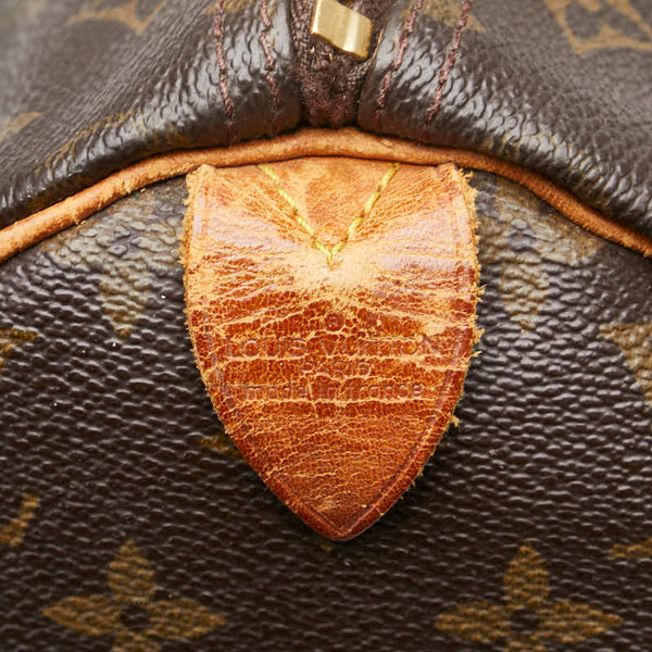ルイ ヴィトン モノグラム スピーディ30 ハンドバッグ M41526 ブラウン PVC レザー レディース LOUIS VUITTON 【中古】
