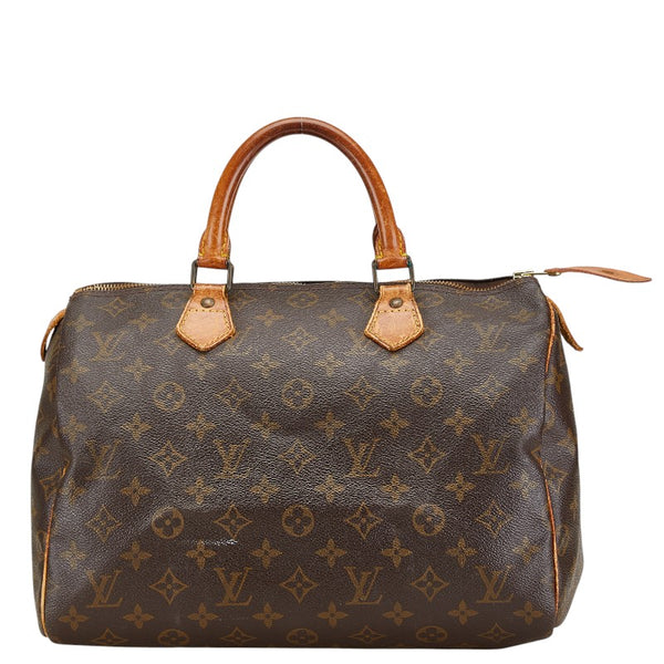 ルイ ヴィトン モノグラム スピーディ30 ハンドバッグ M41526 ブラウン PVC レザー レディース LOUIS VUITTON 【中古】