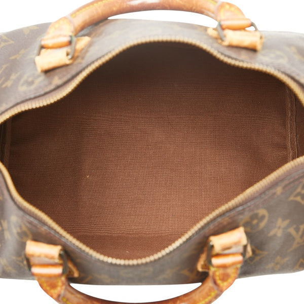 ルイ ヴィトン モノグラム スピーディ30 ハンドバッグ M41526 ブラウン PVC レザー レディース LOUIS VUITTON 【中古】
