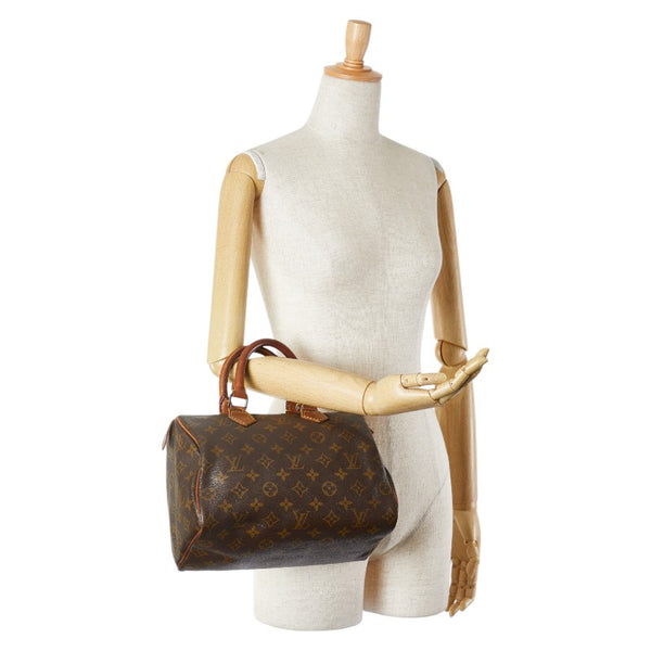 ルイ ヴィトン モノグラム スピーディ25 ミニボストンバッグ ハンドバッグ M41528 ブラウン PVC レザー レディース LOUIS VUITTON 【中古】